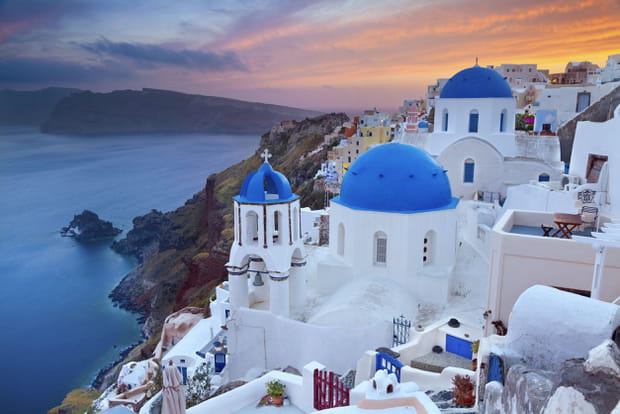 Santorin et ses maisons blanches