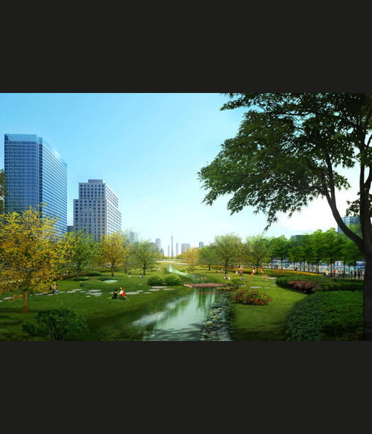 Un grand parc urbain