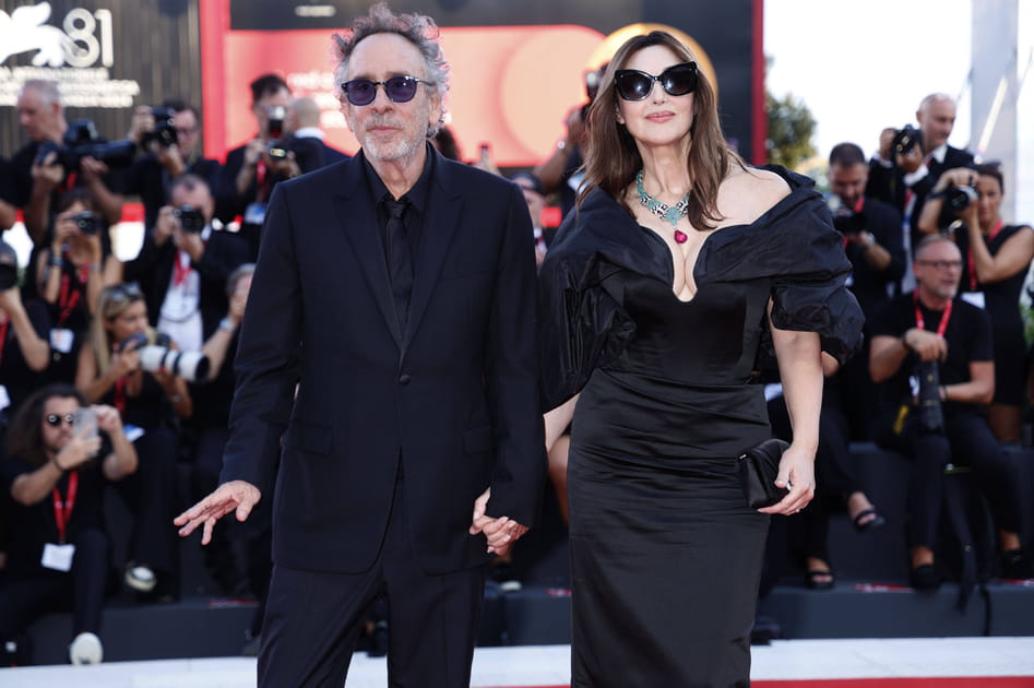 Tim Burton et Monica Bellucci affichent leur couple &agrave; la Mostra de Venise