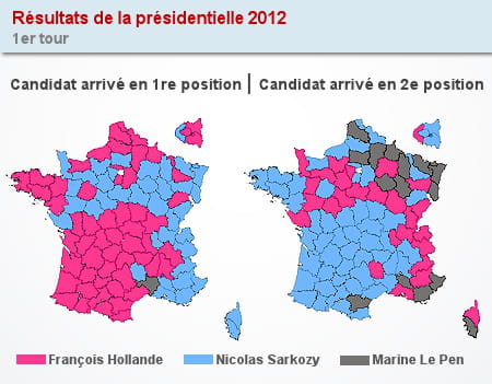 les candidats arrivés 1er et 2e dans chaque département. 
