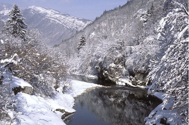 Le massif des Bauges en hiver