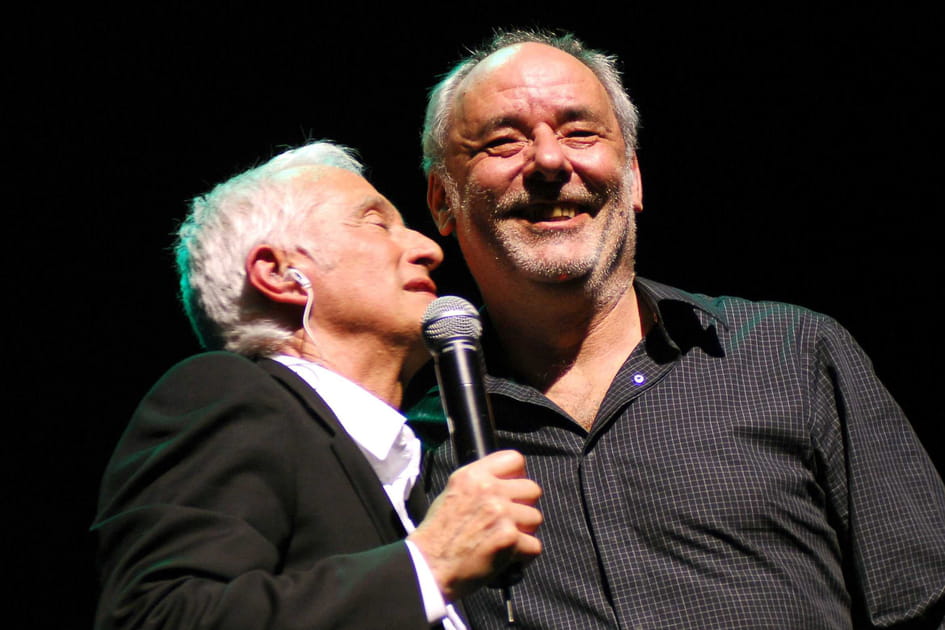 Marcel Amont et Maxime Leforestier, amis &agrave; l'Olympia