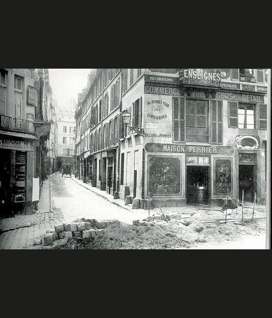 La rue du Ma&icirc;tre Albert en 1850