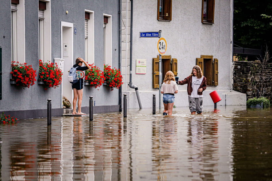 Les images des inondations en Allemagne et en Belgique