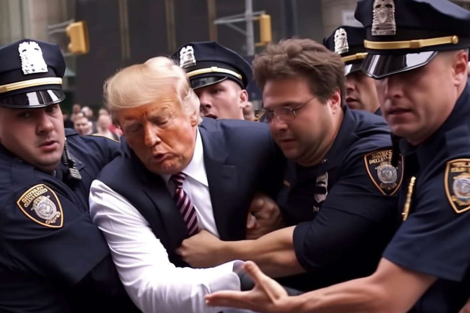 Une arrestation muscl&eacute;e - Image IA