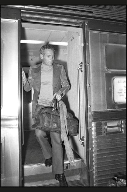 Paul Newman arrivant &agrave; Cannes