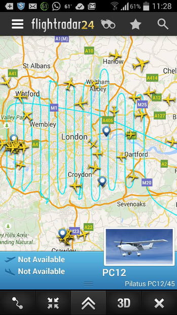 Un vol en zig zag sur Londres