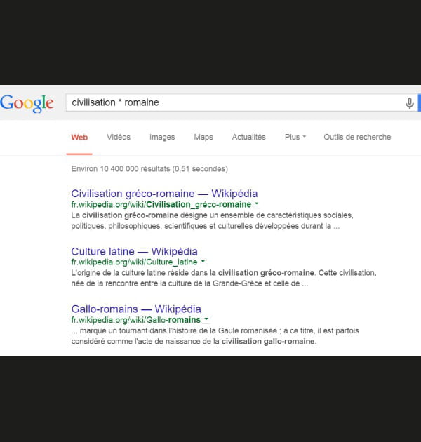 Utilisez l&rsquo;ast&eacute;risque si vous ne connaissez pas un&nbsp;terme parmi vos mots cl&eacute;s