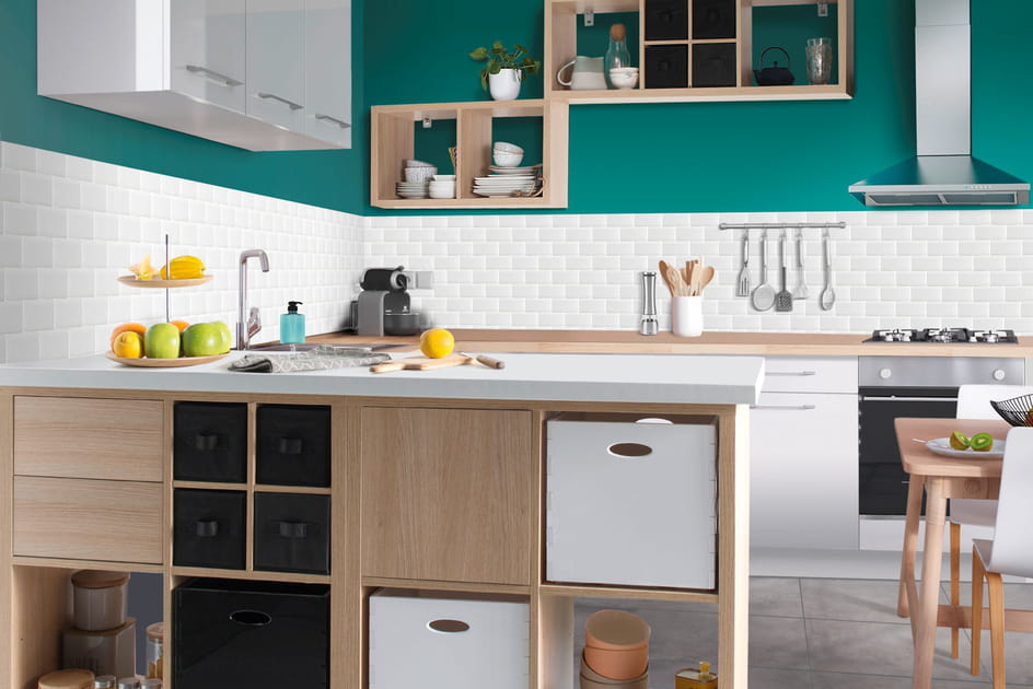 Un meuble de cuisine pour d&eacute;limiter