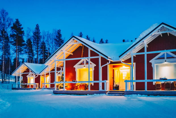 Les chalets pour les visiteurs
