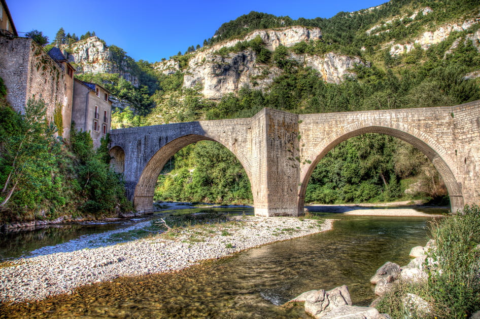 Les rives du Tarn &agrave; Sainte-Enimie