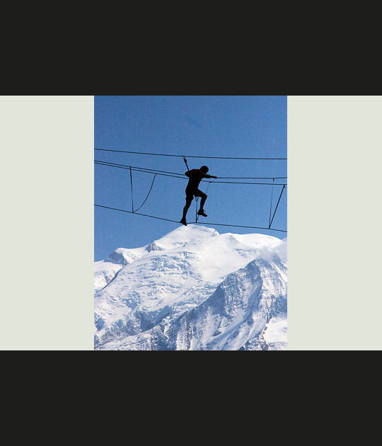 Le pied sur le Mont Blanc