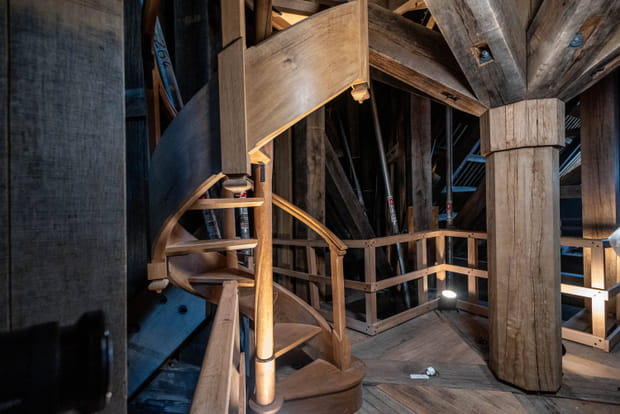 Une charpente en bois de chêne