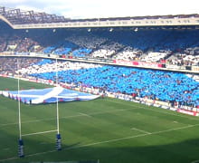 l'équipe d'ecosse joue dans le stade de murrayfield.