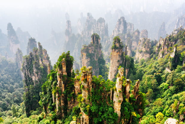 Les monts Tianzi en Chine