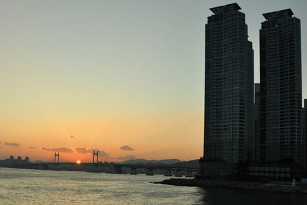 Coucher de soleil à Gangnam