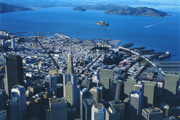 Le Financial district sur la baie