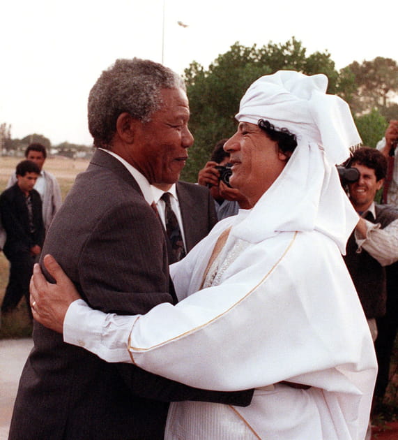 Mandela et Kadhafi