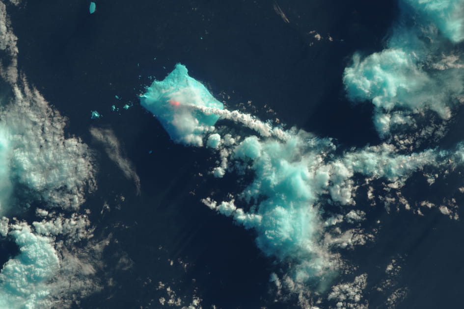 Eruption dans les &icirc;les Sandwich