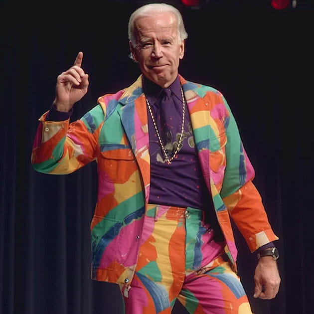 D&eacute;fil&eacute; de personnalit&eacute;s&nbsp;: Joe Biden - Image IA