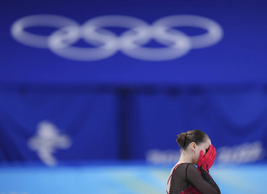 D&eacute;sillusion pour Kamila Valieva, 4e des JO