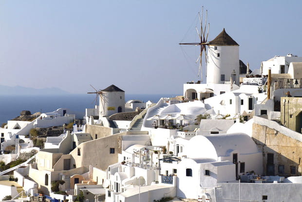 Santorin sur la falaise