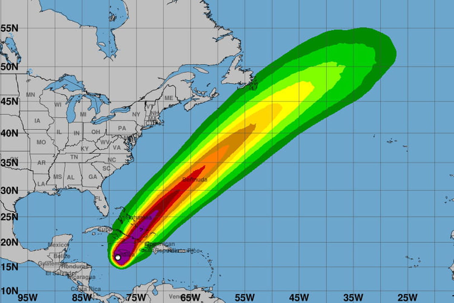 Ouragan Melissa : la trajectoire et la carte détaillée