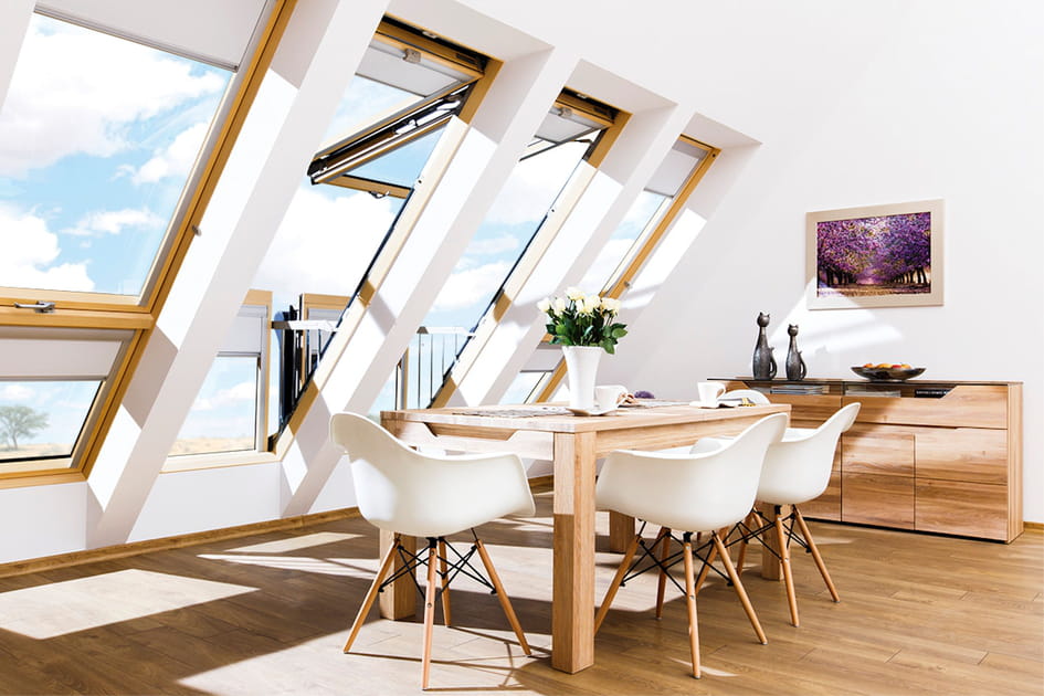 Une salle &agrave; manger dans les hauteurs