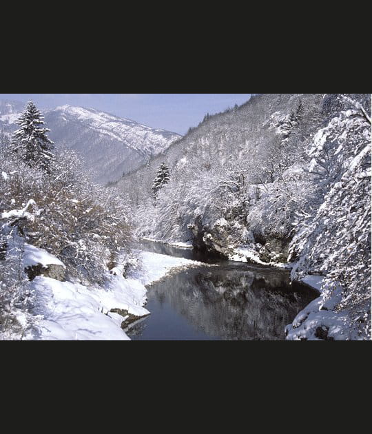 Le massif des Bauges en hiver