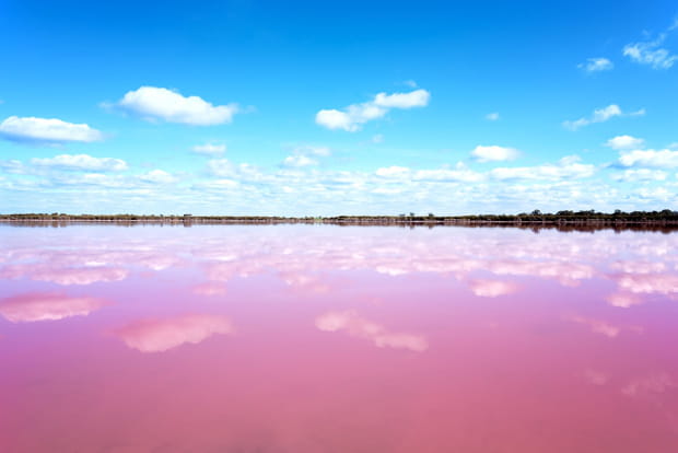 Le lac Retba au Sénégal