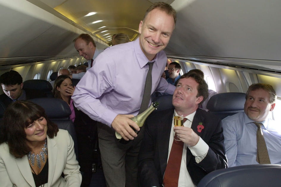 Sting dans le Concorde de British Airways en 2001