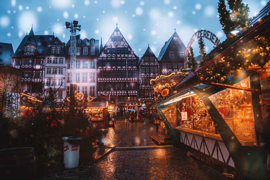 Ces lieux o&ugrave; s'impr&eacute;gner de la magie de No&euml;l&nbsp;: sur la place R&ouml;merberg, &agrave; Francfort