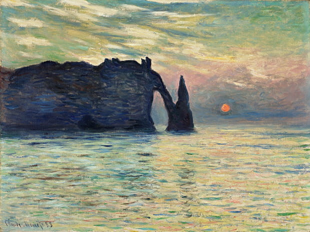 Claude Monet, Etretat, soleil couchant