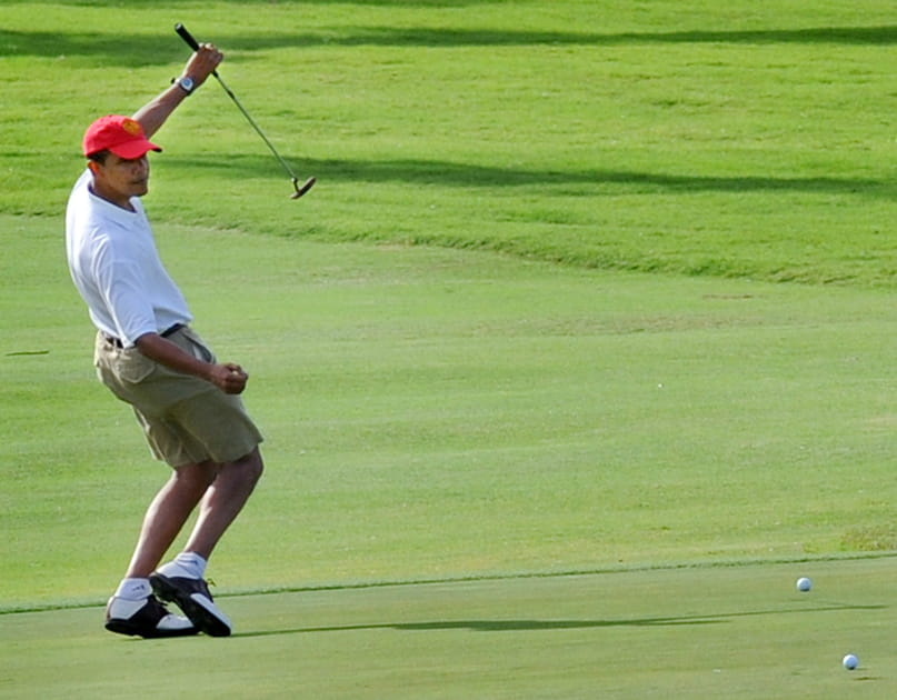Barack Obama, le golf en toute d&eacute;tente