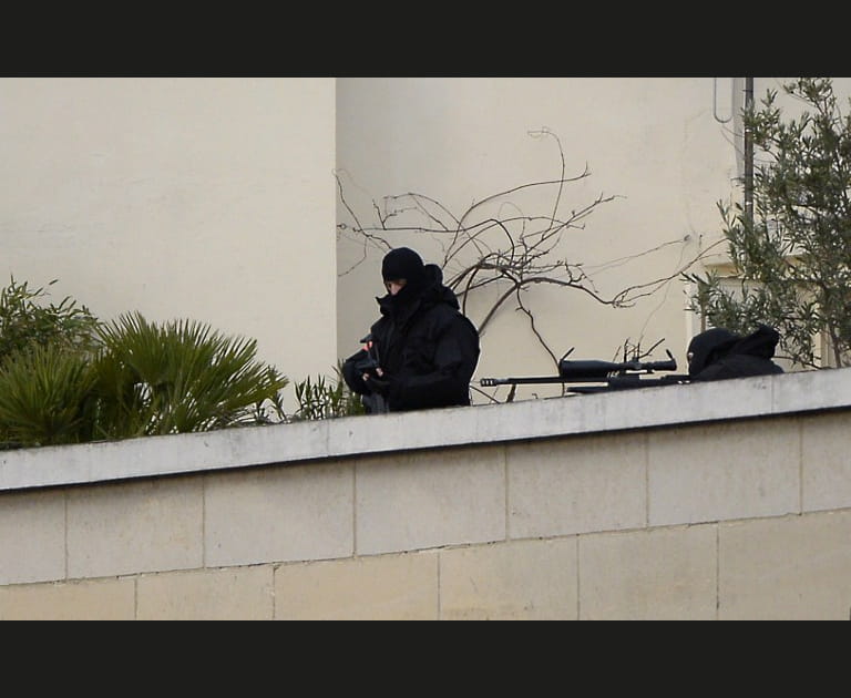 Une manifestation sous haute protection