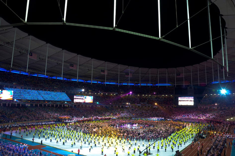 10e - Stade national Bukit Jalil &agrave; Kula Lumpur (Malaisie)&nbsp;: 100&nbsp;200&nbsp;spectateurs