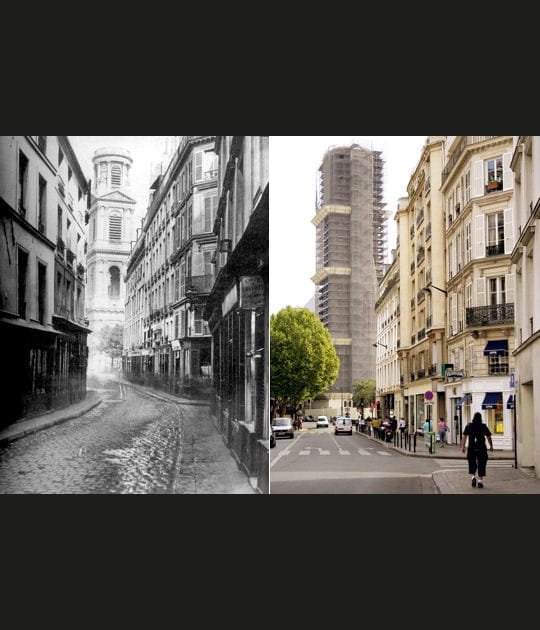 La rue du Vieux-Colombier 1850&nbsp;/ 2007