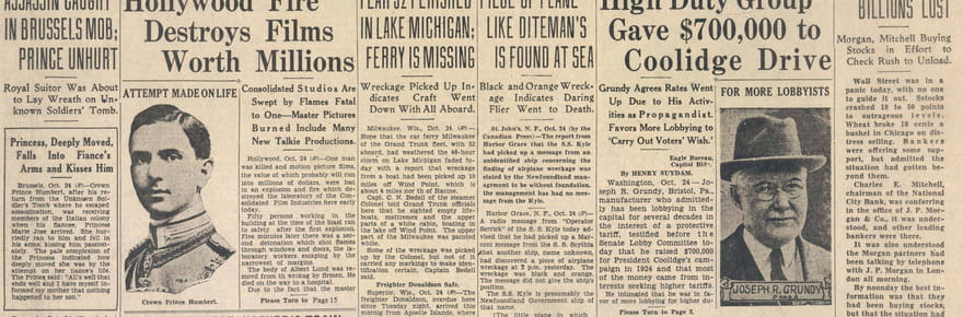 Ce qui s'est pass&eacute; en 1929&nbsp;lors de la crise &eacute;conomique