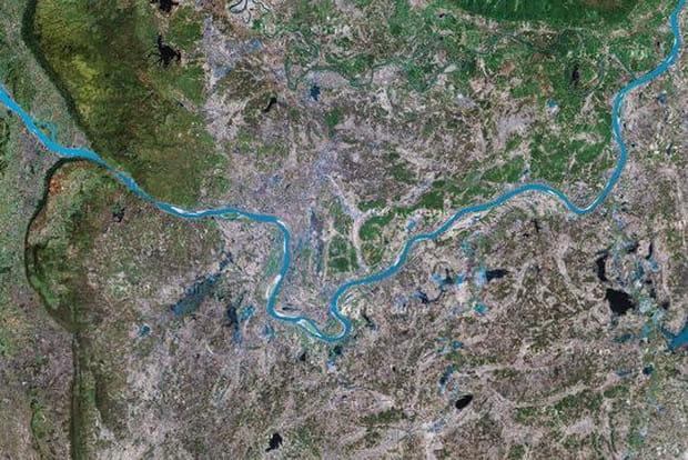 Vue satellite : Ventiane