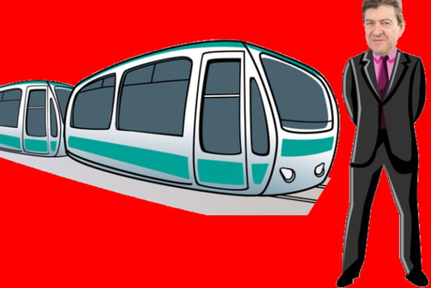 Jean-Luc Mélenchon en métro