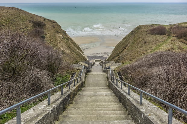 Sotteville-sur-Mer, un spectaculaire escalier taillé dans la falaise