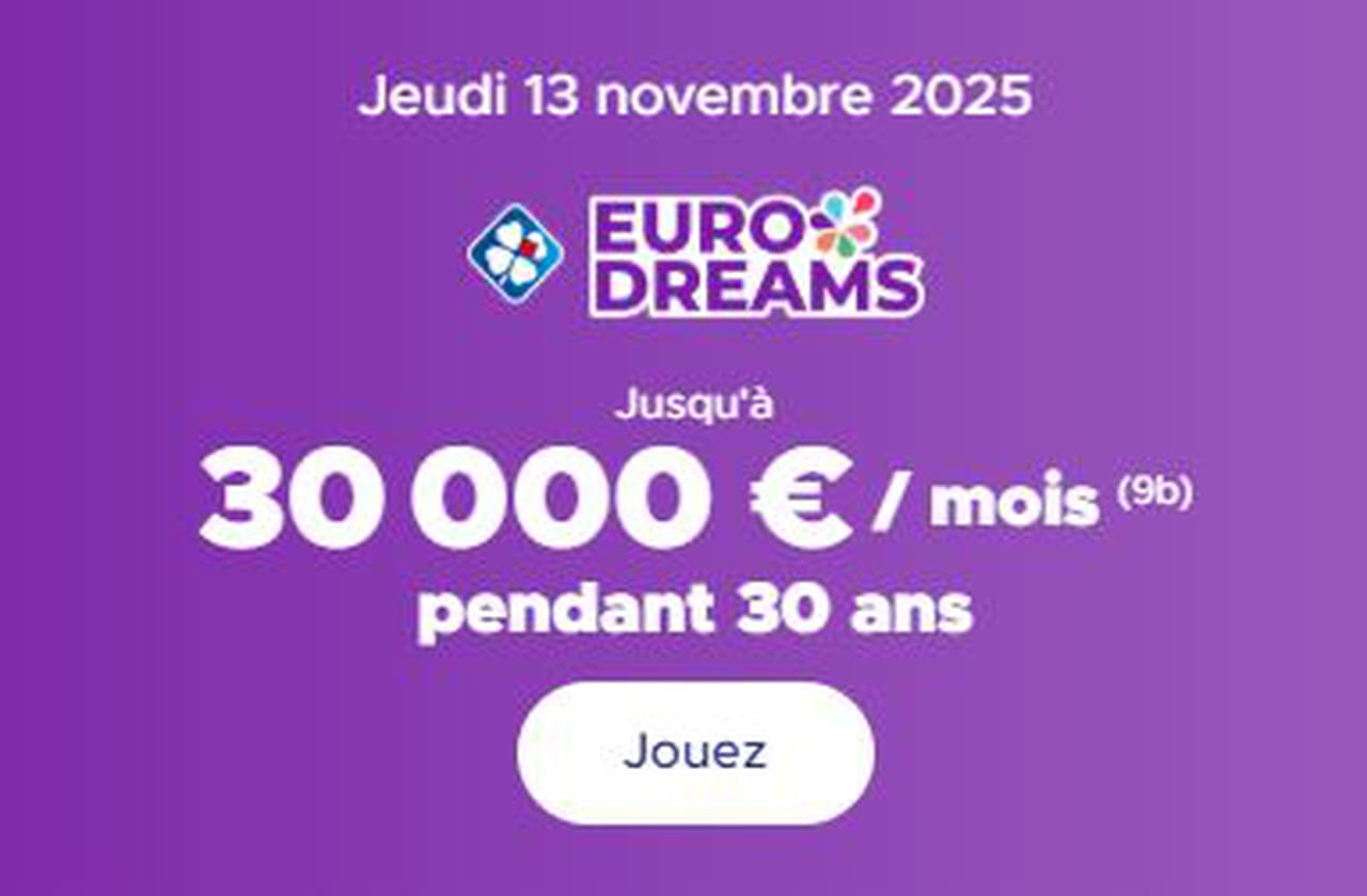 Résultat EuroDreams (FDJ) : le tirage du jeudi 13 novembre 2025 [EN DIRECT]