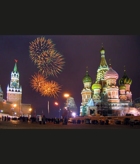 Train au d&eacute;part de Moscou