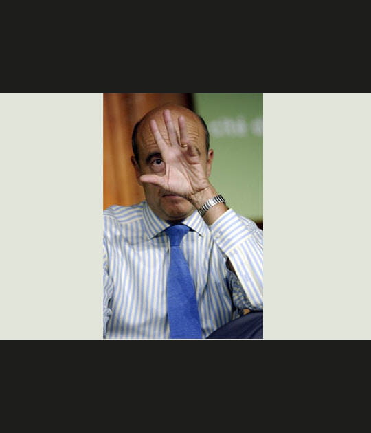 Alain Jupp&eacute; en pleine d&eacute;monstration