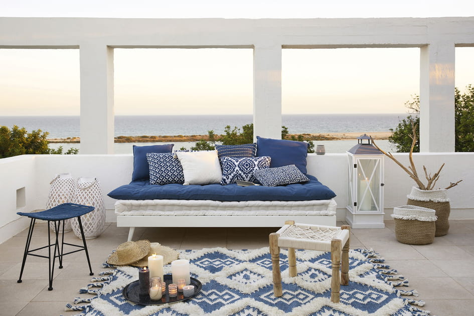 D&eacute;cor blanc et bleu