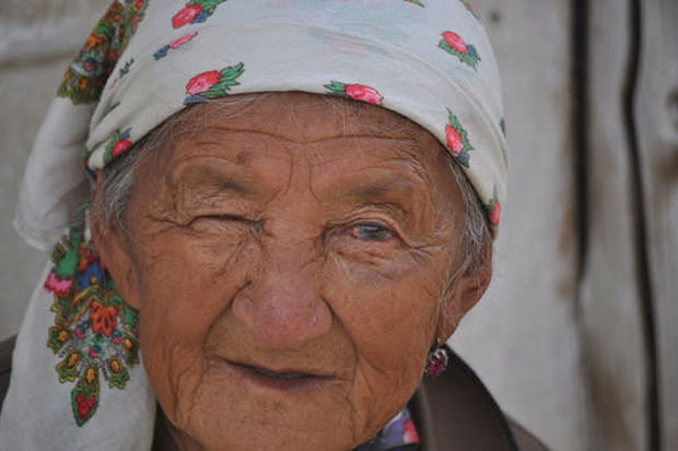 Commercante au Kirghizistan