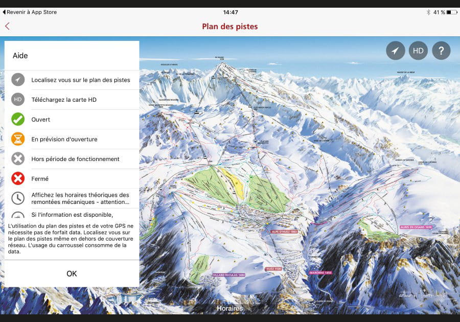 Le plan des pistes