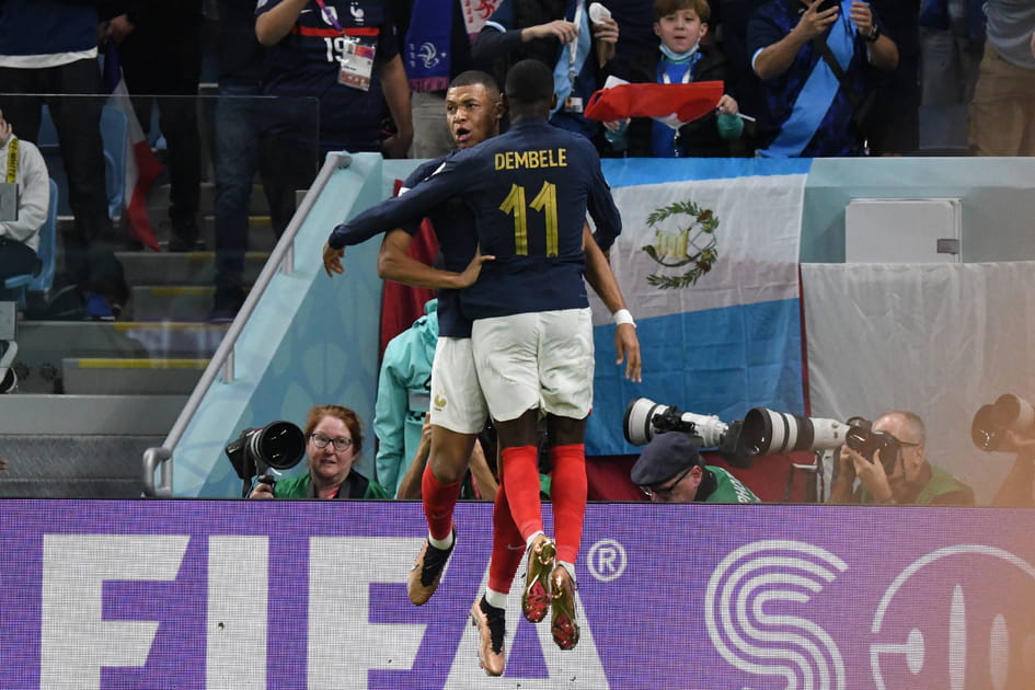 La joie de Mbapp&eacute; et Demb&eacute;l&eacute;