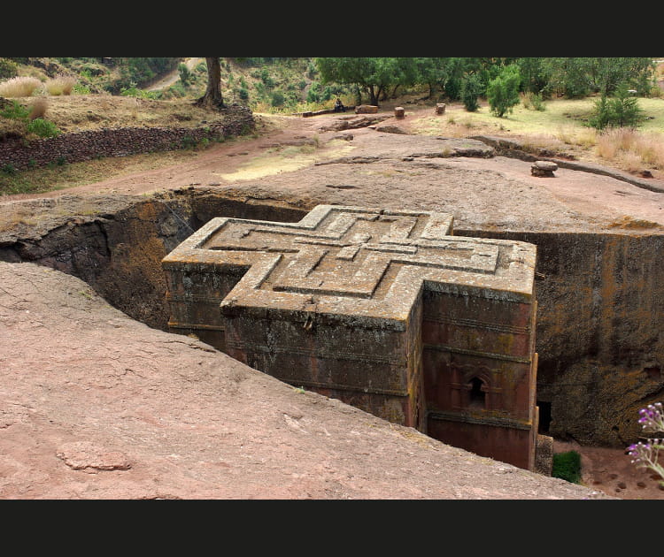 Les &eacute;glises rupestres de Lalibela en Ethiopie