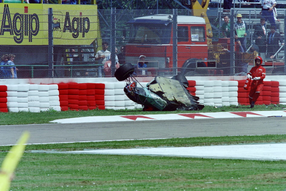 Rubens Barrichello &agrave; Imola (Italie) en 1994